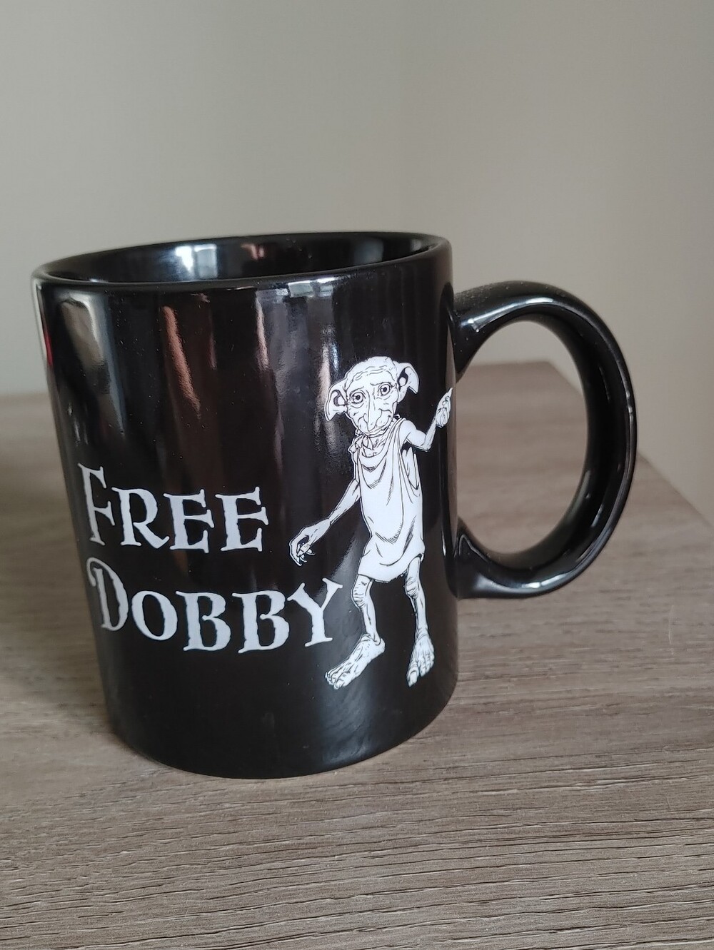 Harry Potter Black "Free Dobby" Ceramic Mug